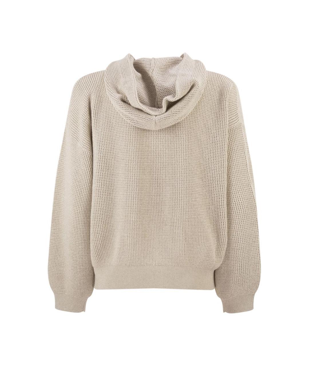 BRUNELLO CUCINELLI Бежевый хлопковый кардиган, фото 2