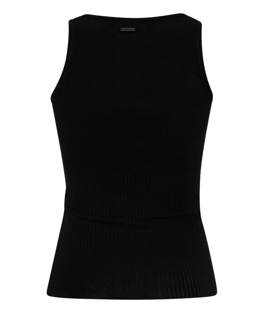 MAX MARA Черная вискозная майка, фото 2