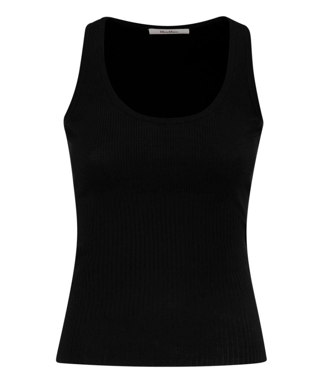 MAX MARA Черная вискозная майка, фото 1