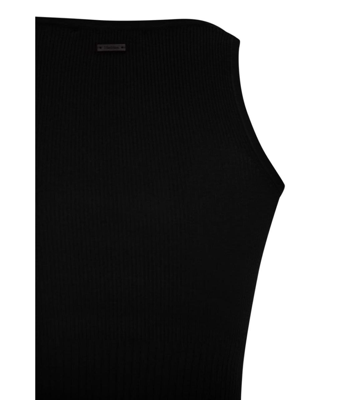 MAX MARA Черная вискозная майка, фото 4