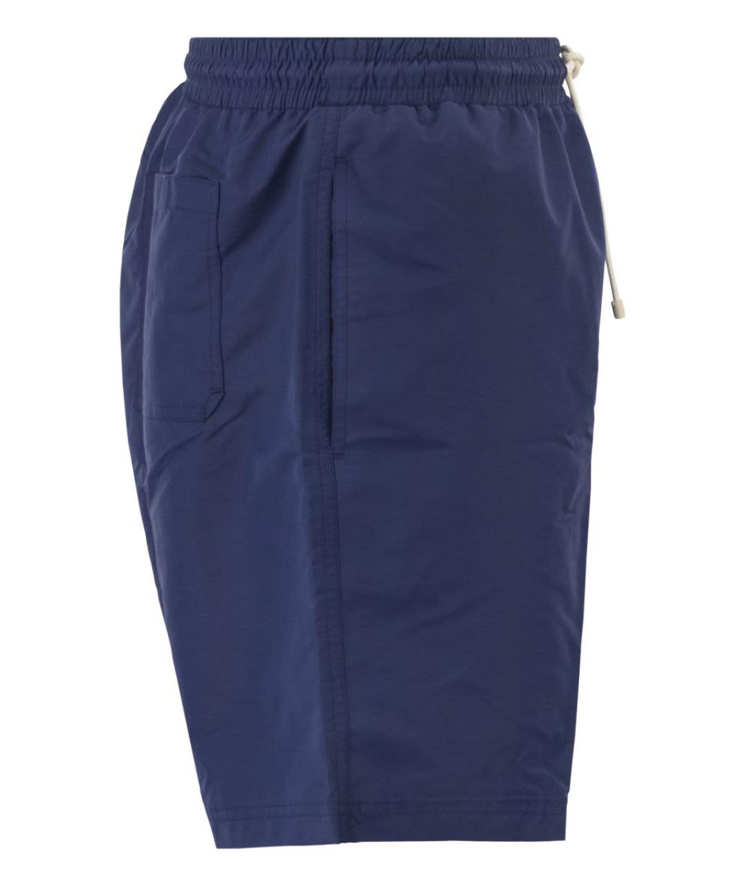 BRUNELLO CUCINELLI Синие полиэстеровые плавки, фото 3