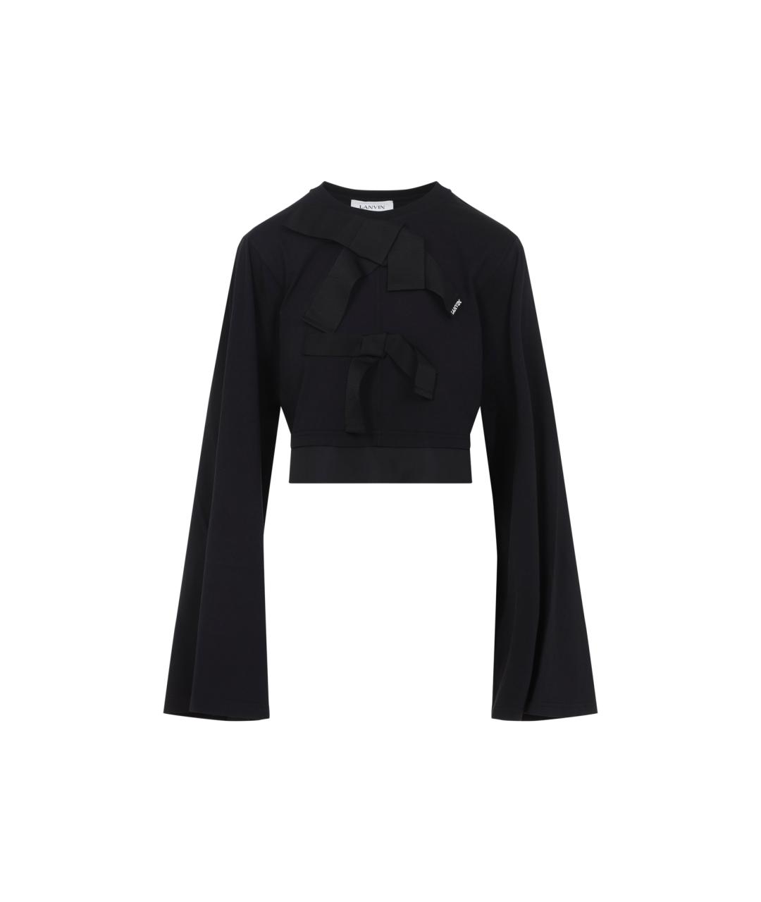 LANVIN Черная хлопковая блузы, фото 1