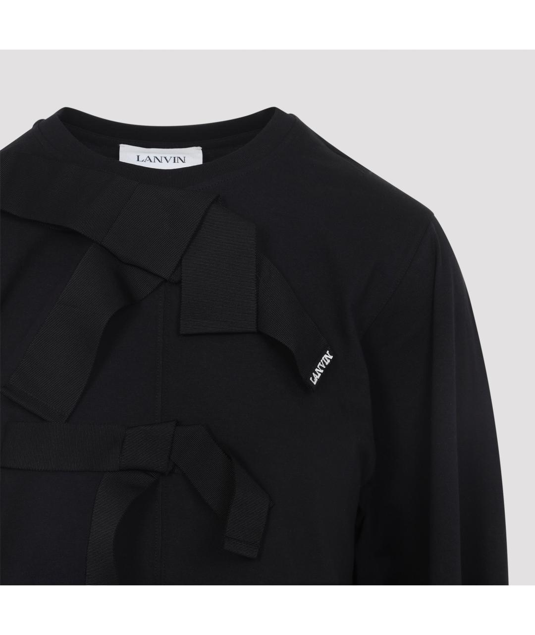 LANVIN Черная хлопковая блузы, фото 4