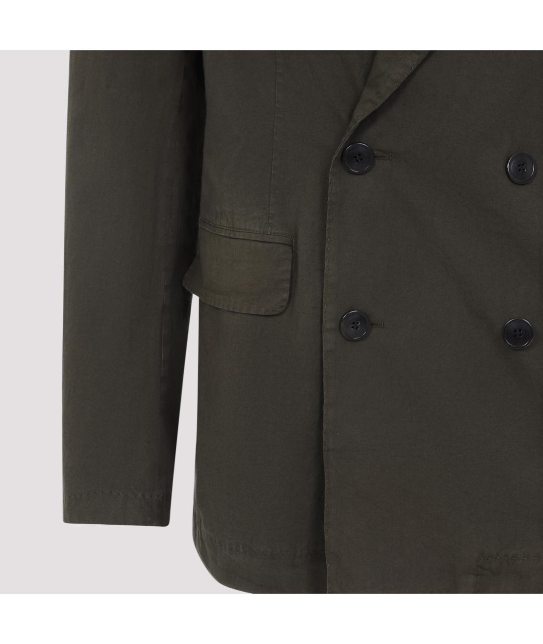 DRIES VAN NOTEN Зеленый хлопковый пиджак, фото 4