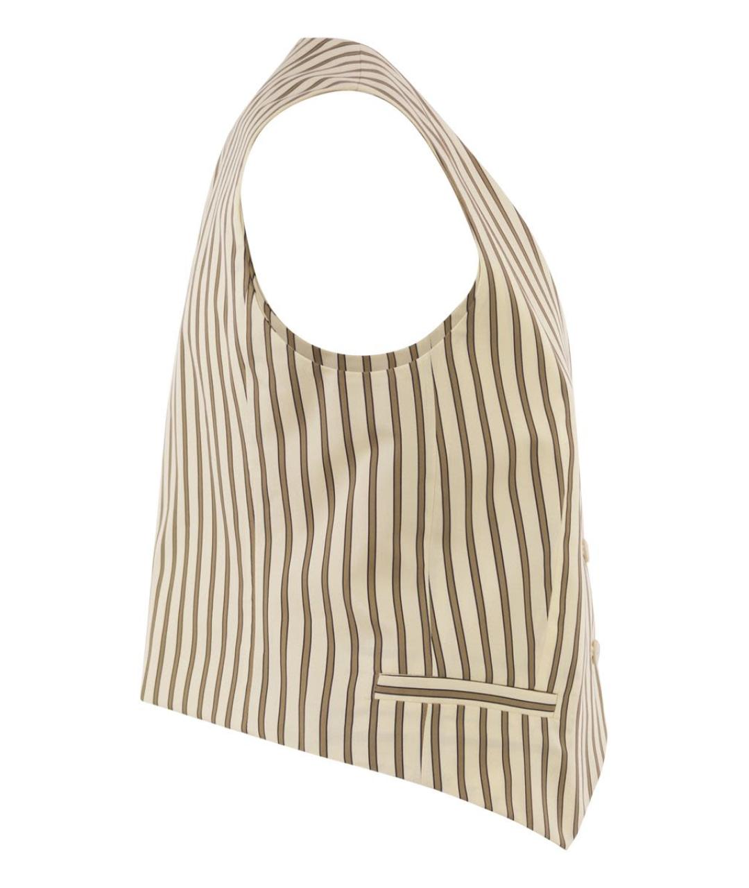 MAX MARA Бежевая хлопковая жилетка, фото 3