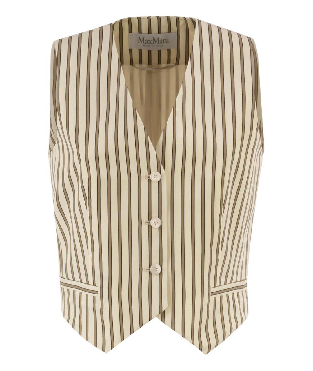 MAX MARA Бежевая хлопковая жилетка, фото 1