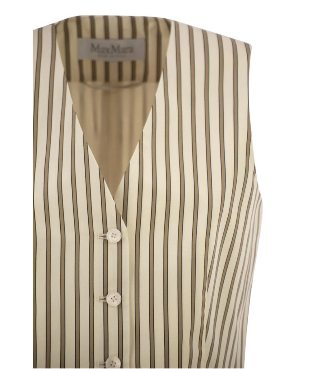 MAX MARA Бежевая хлопковая жилетка, фото 4