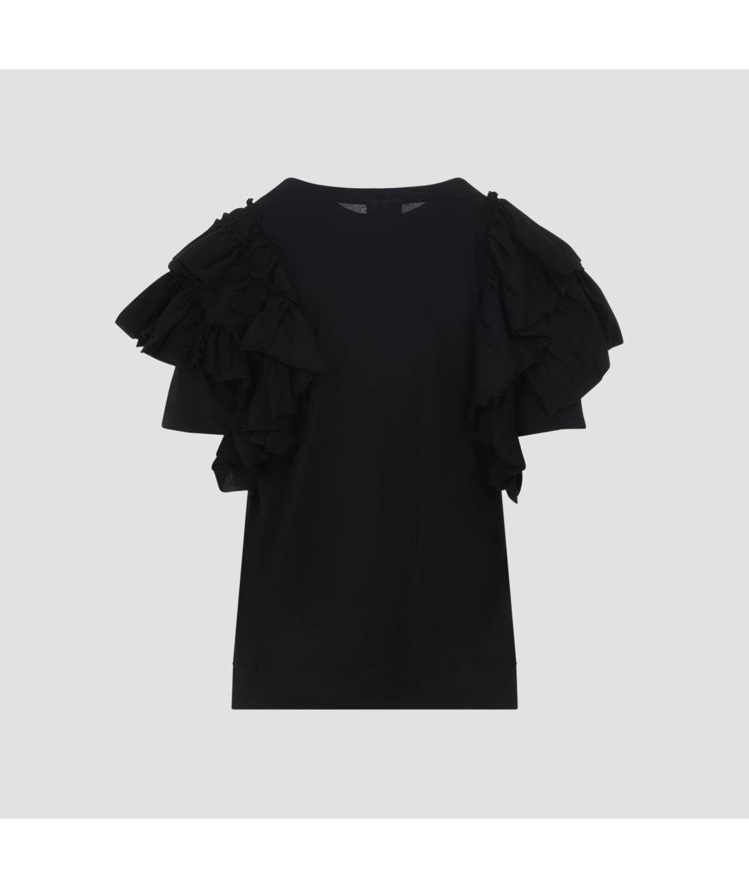 DRIES VAN NOTEN Черная хлопковая футболка, фото 3