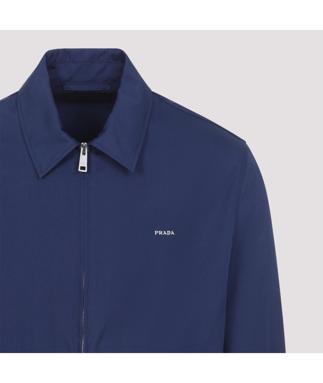 PRADA Синяя полиэстеровая куртка, фото 5