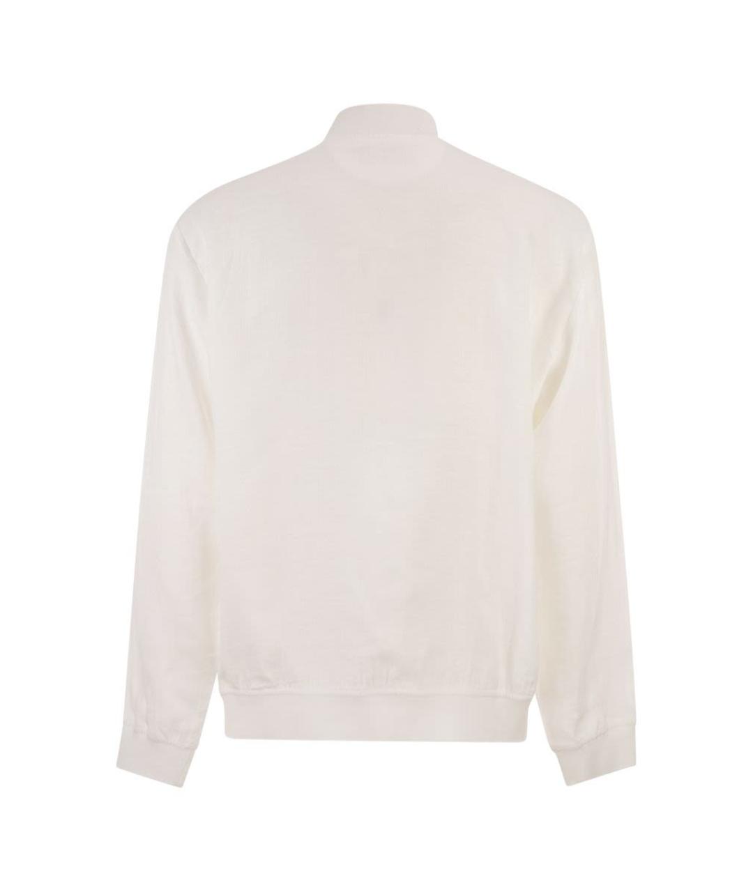 KITON Белая льняная куртка, фото 2