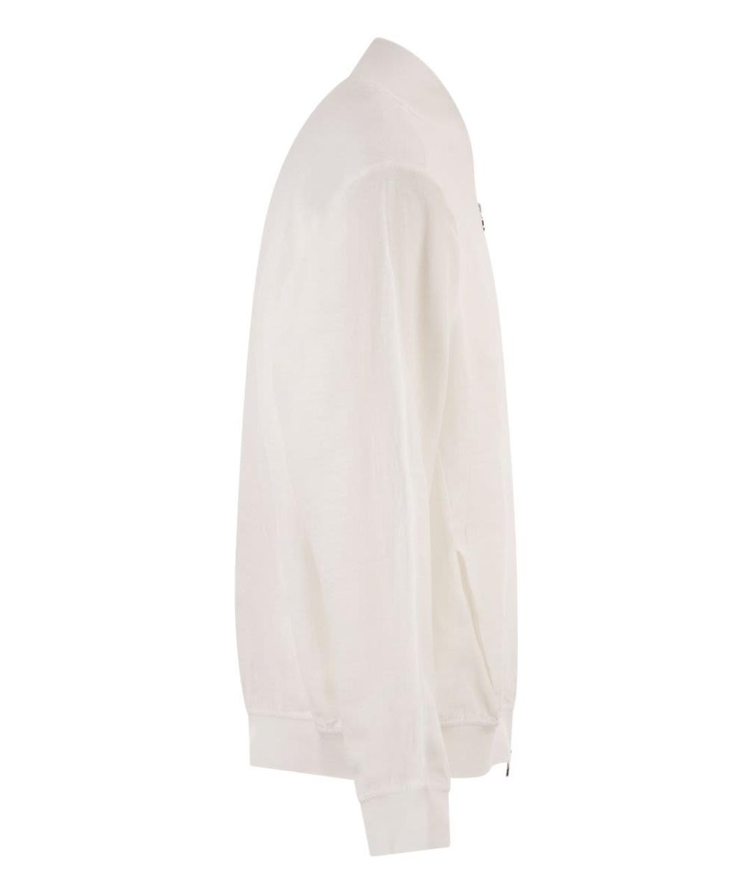KITON Белая льняная куртка, фото 3