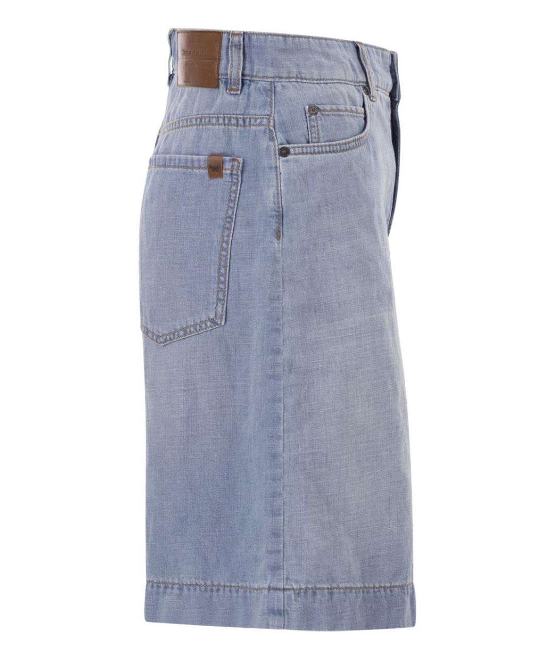 WEEKEND MAX MARA Голубые хлопковые шорты, фото 3