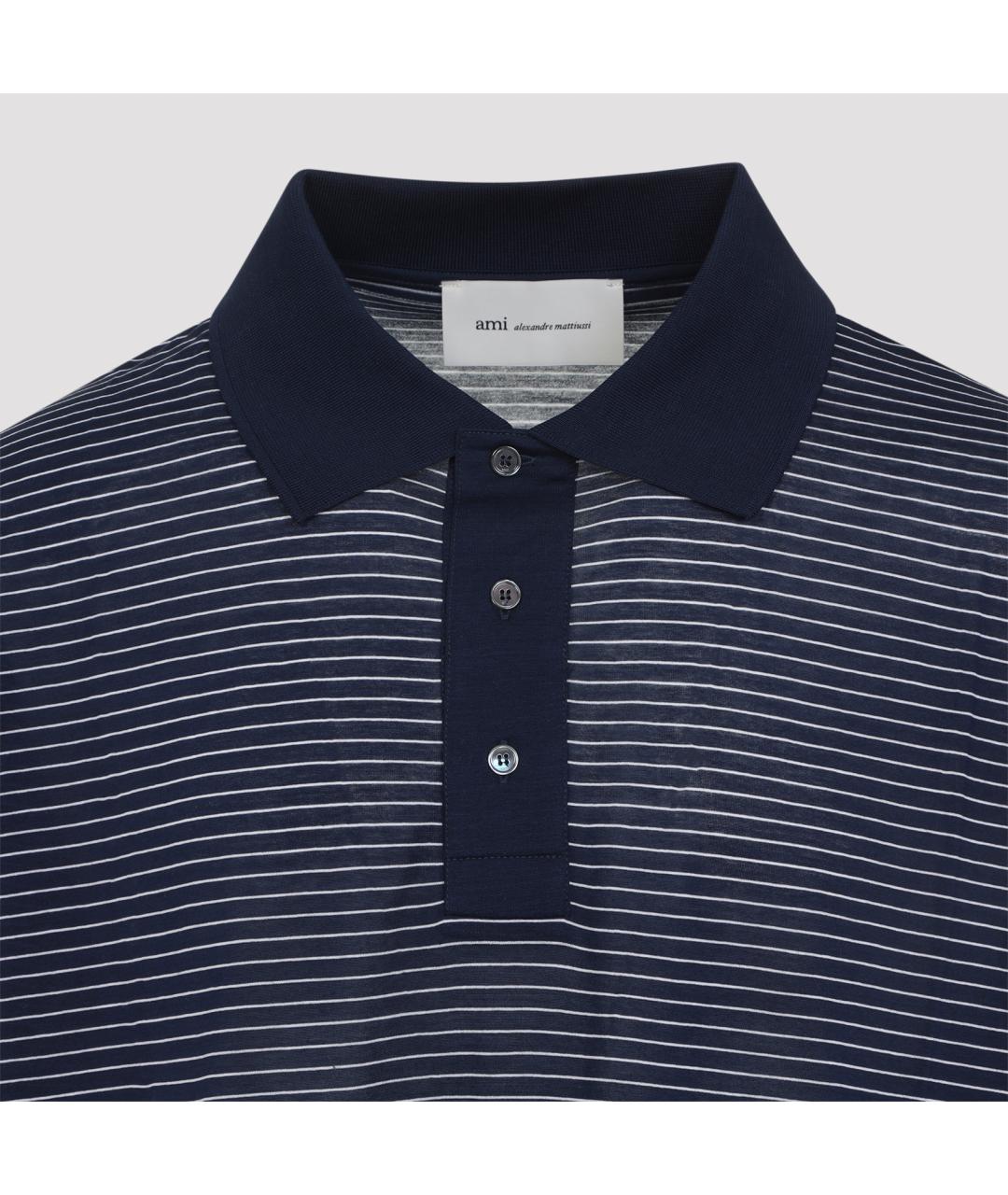 Ami Paris Синяя хлопковая футболка, фото 4