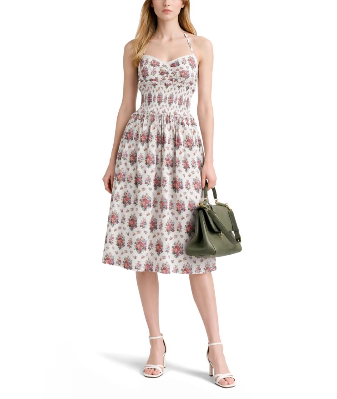 DOLCE&GABBANA Мульти хлопковое коктейльное платье, фото 2