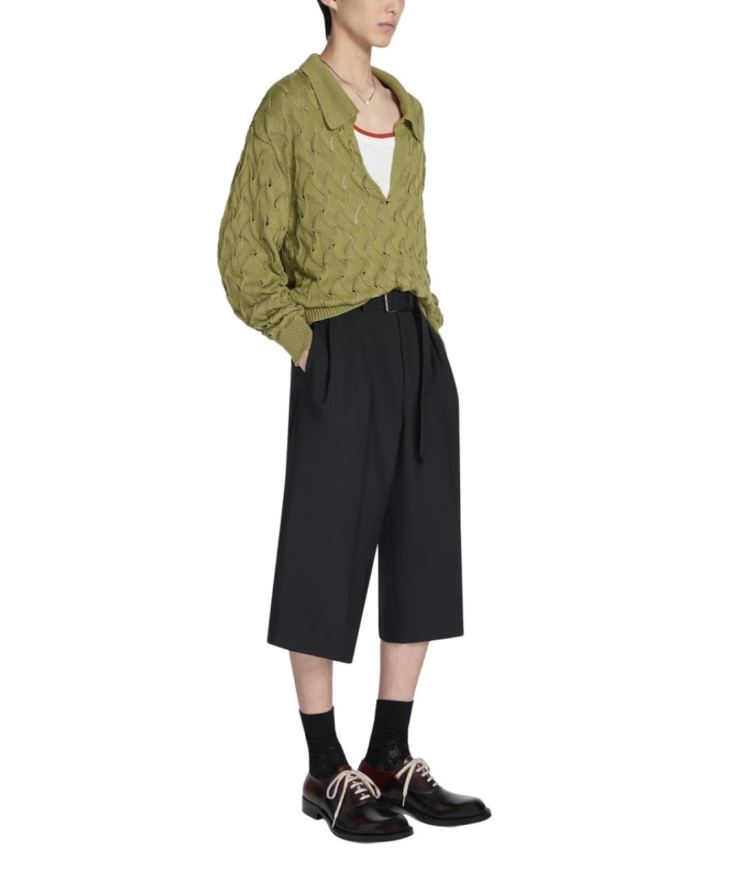 DRIES VAN NOTEN Черные шерстяные шорты, фото 2