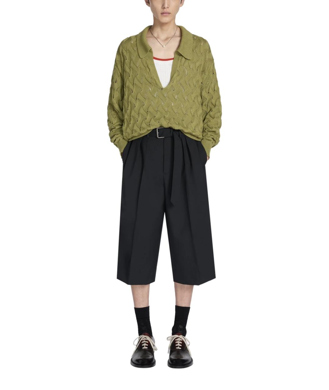 DRIES VAN NOTEN Черные шерстяные шорты, фото 3