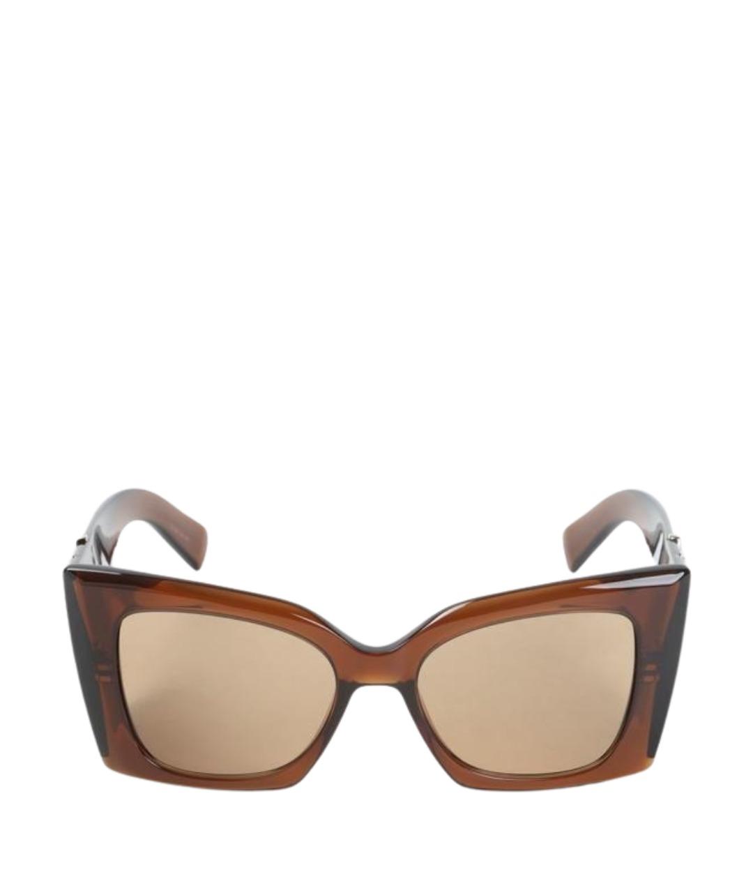 SAINT LAURENT Коричневые солнцезащитные очки, фото 1