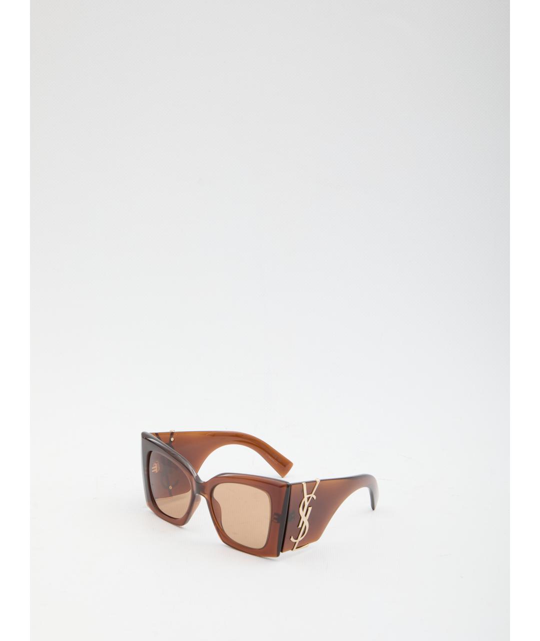 SAINT LAURENT Коричневые солнцезащитные очки, фото 2