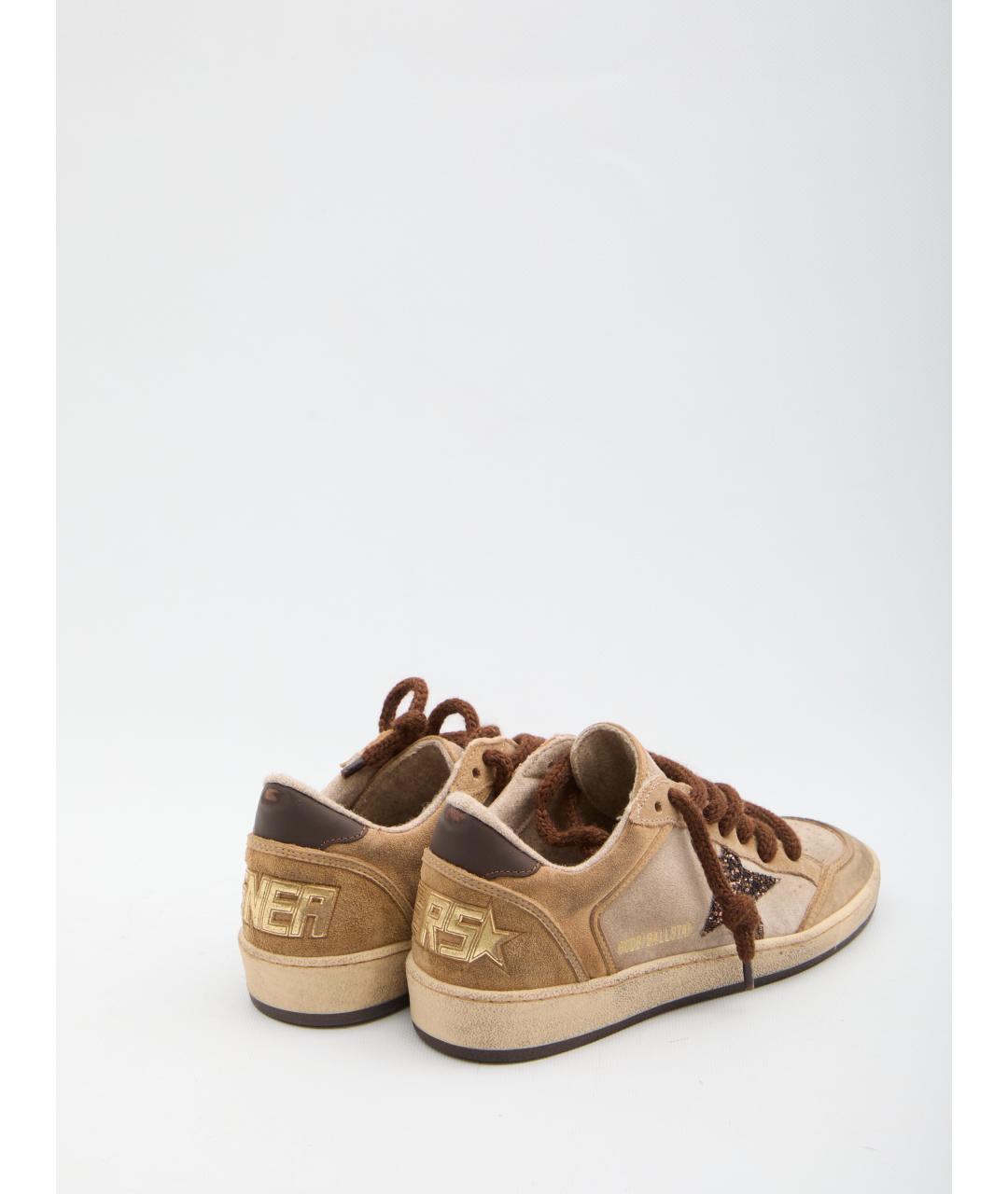 GOLDEN GOOSE DELUXE BRAND Бежевые кожаные кеды, фото 3