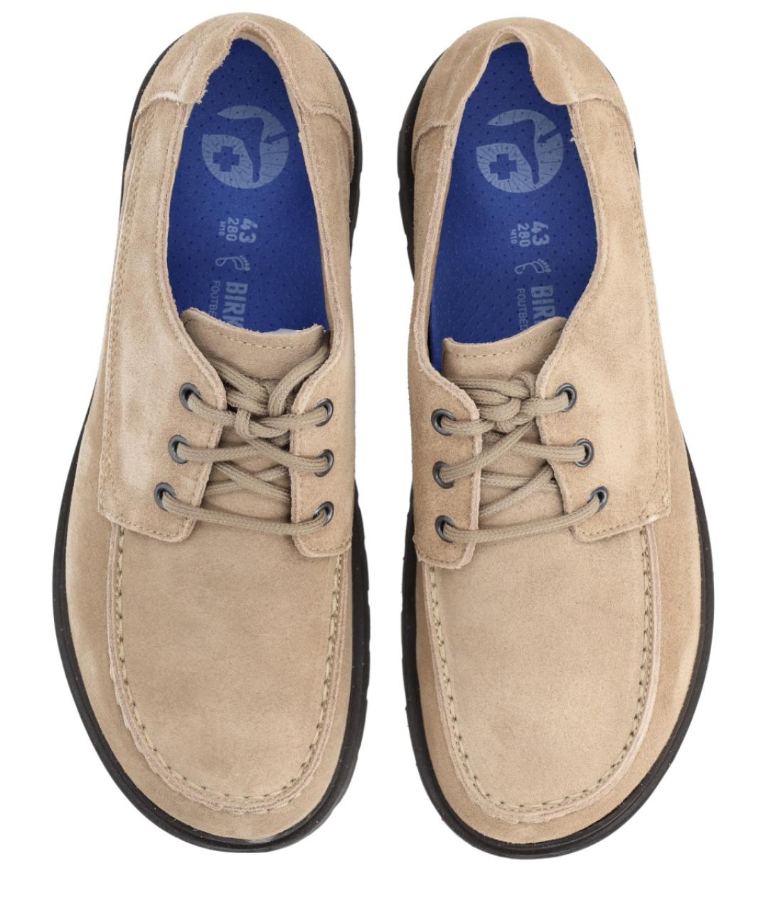 BIRKENSTOCK Бежевые кожаные лоферы, фото 5