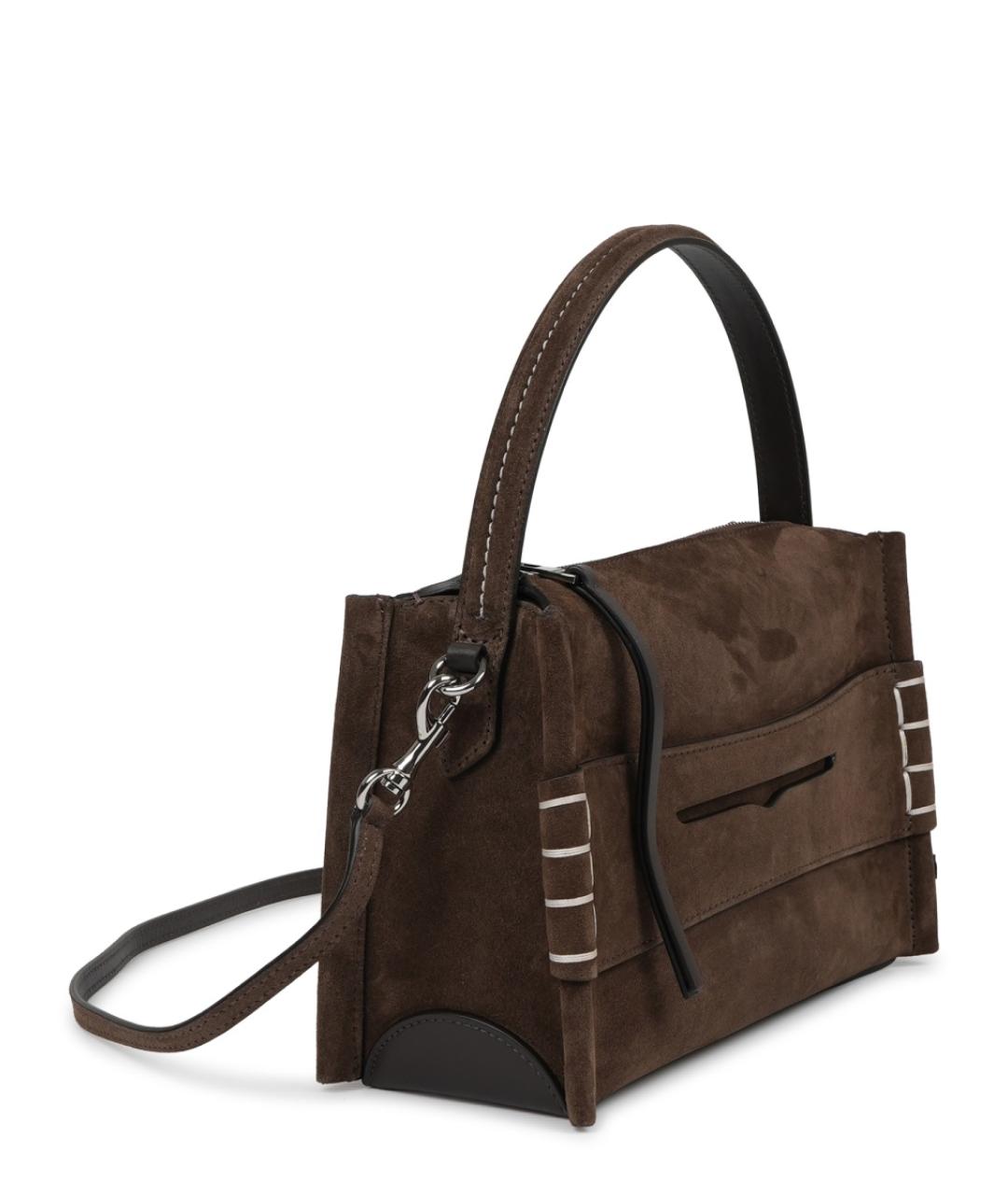 J.W.ANDERSON Коричневая замшевая сумка через плечо, фото 2