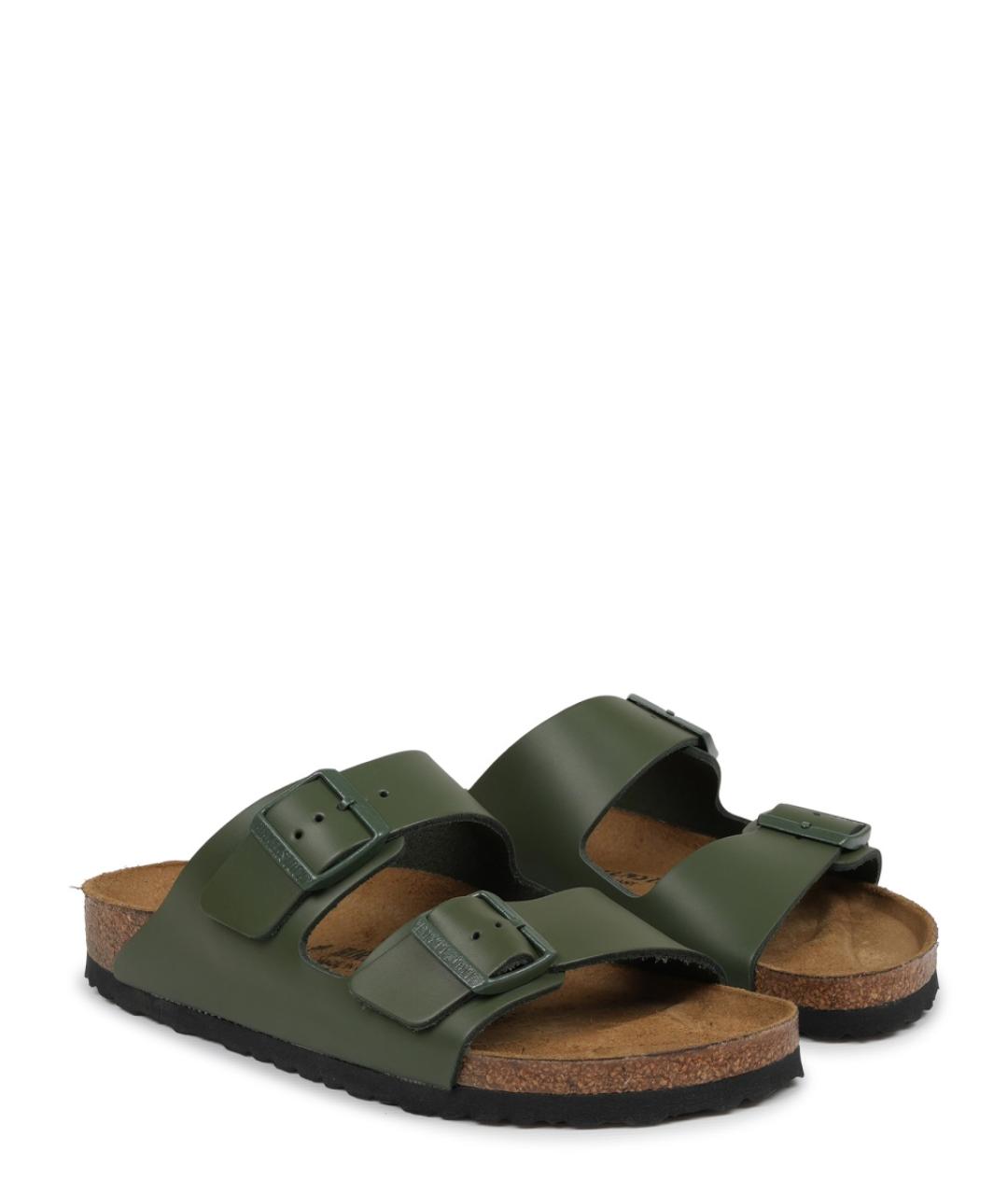 BIRKENSTOCK Зеленые кожаные сандалии, фото 2