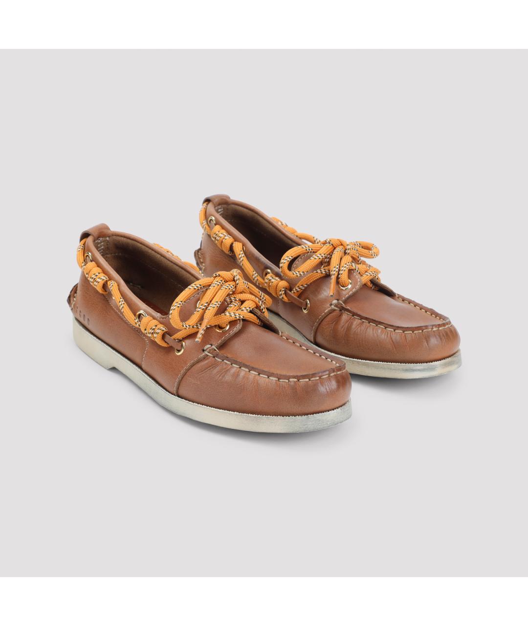 GOLDEN GOOSE DELUXE BRAND Коричневые кожаные лоферы, фото 4