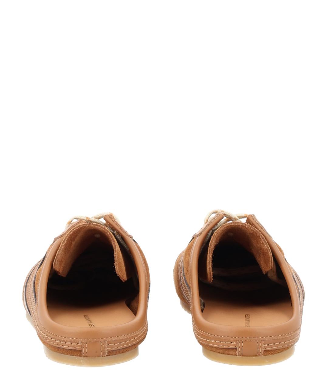 DRIES VAN NOTEN Коричневые кожаные лоферы, фото 3