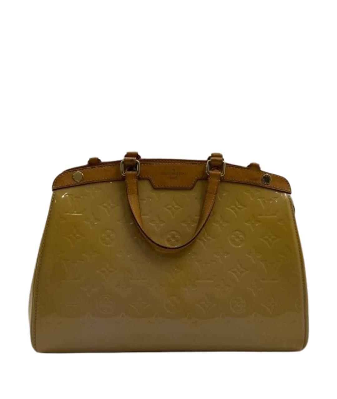 LOUIS VUITTON Бежевая сумка с короткими ручками из лакированной кожи, фото 1