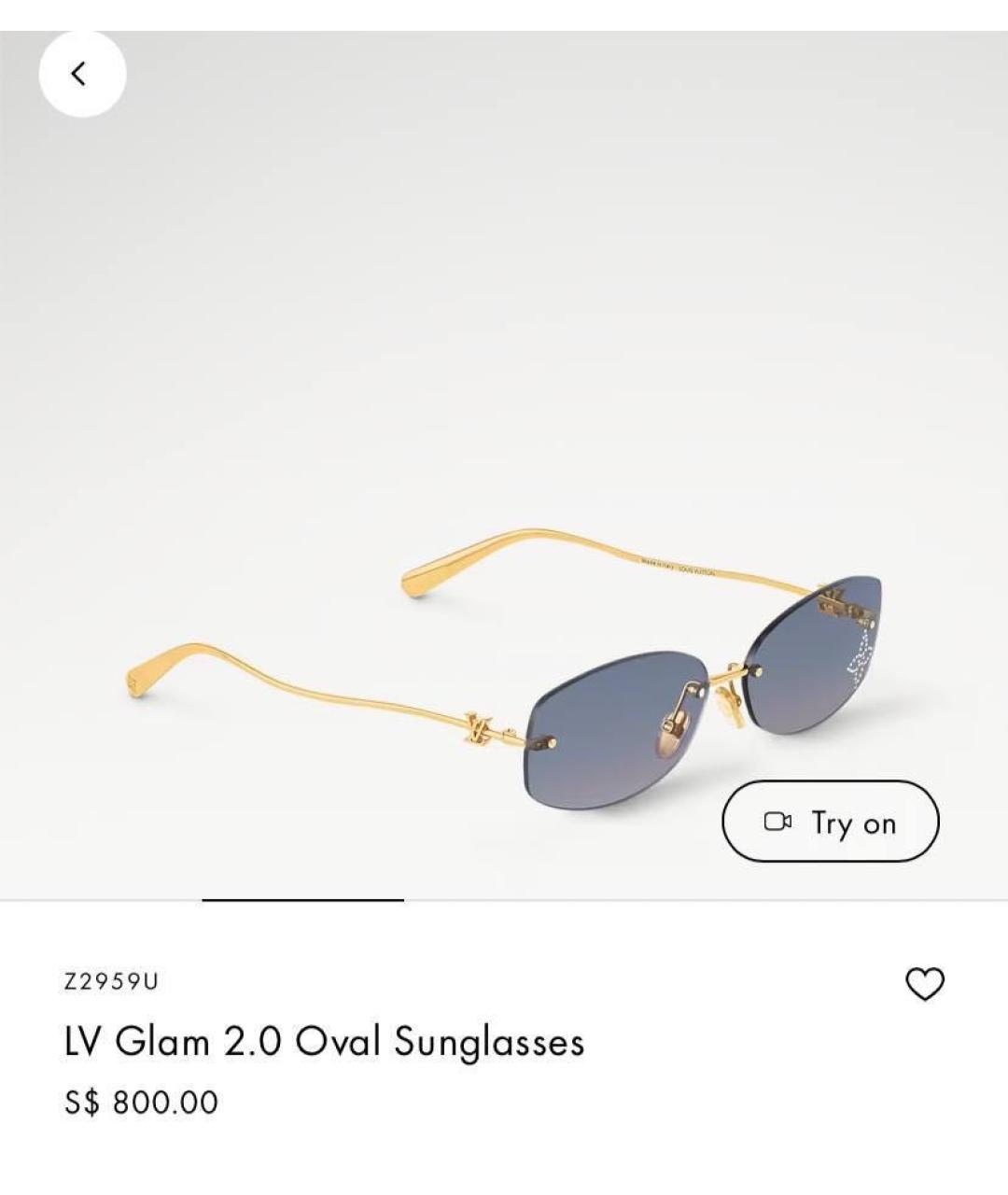 LOUIS VUITTON Мульти металлические солнцезащитные очки, фото 6