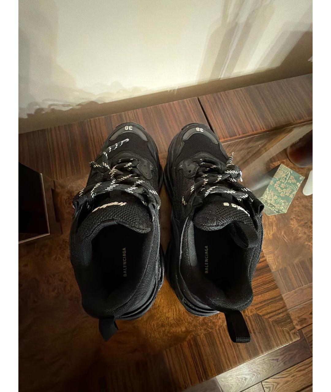 BALENCIAGA Черные текстильные кроссовки, фото 3