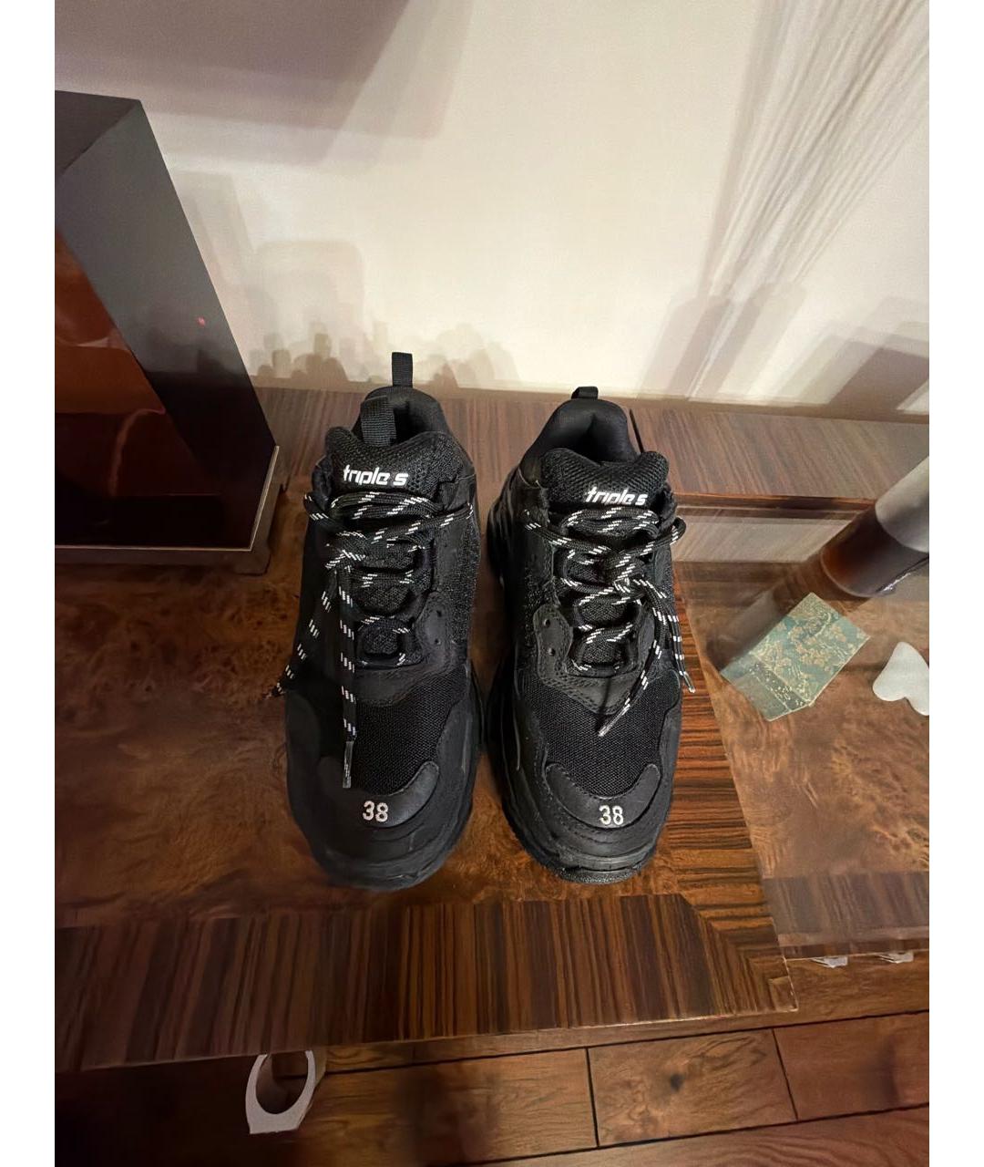 BALENCIAGA Черные текстильные кроссовки, фото 2