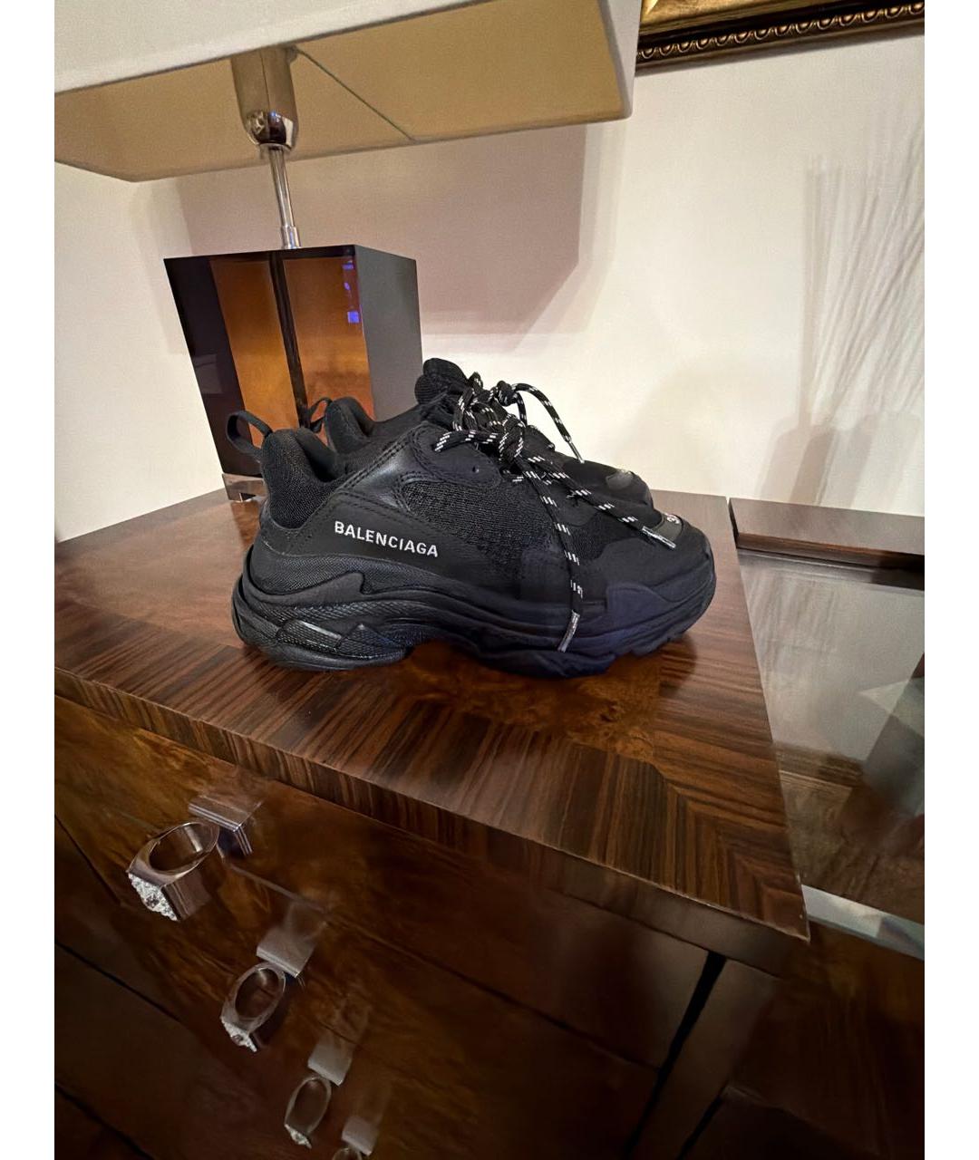 BALENCIAGA Черные текстильные кроссовки, фото 5