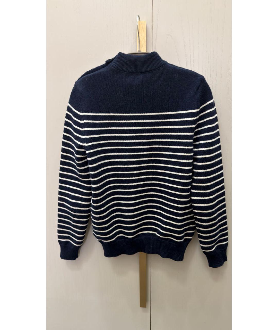 CELINE Темно-синий шерстяной джемпер / свитер, фото 2