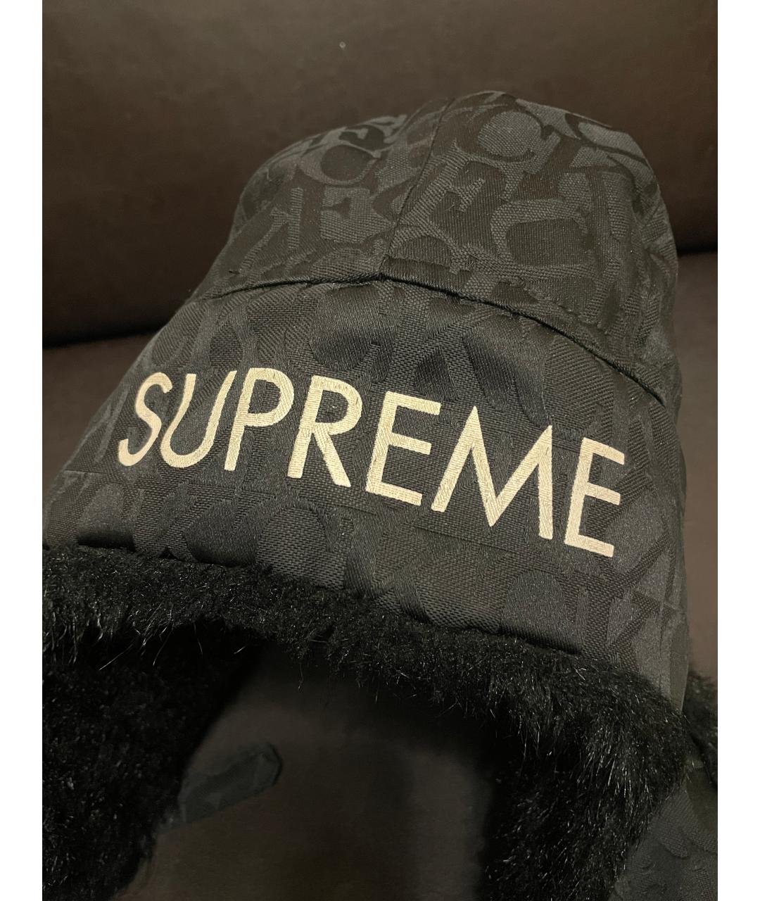 SUPREME Черная синтетическая шапка, фото 3
