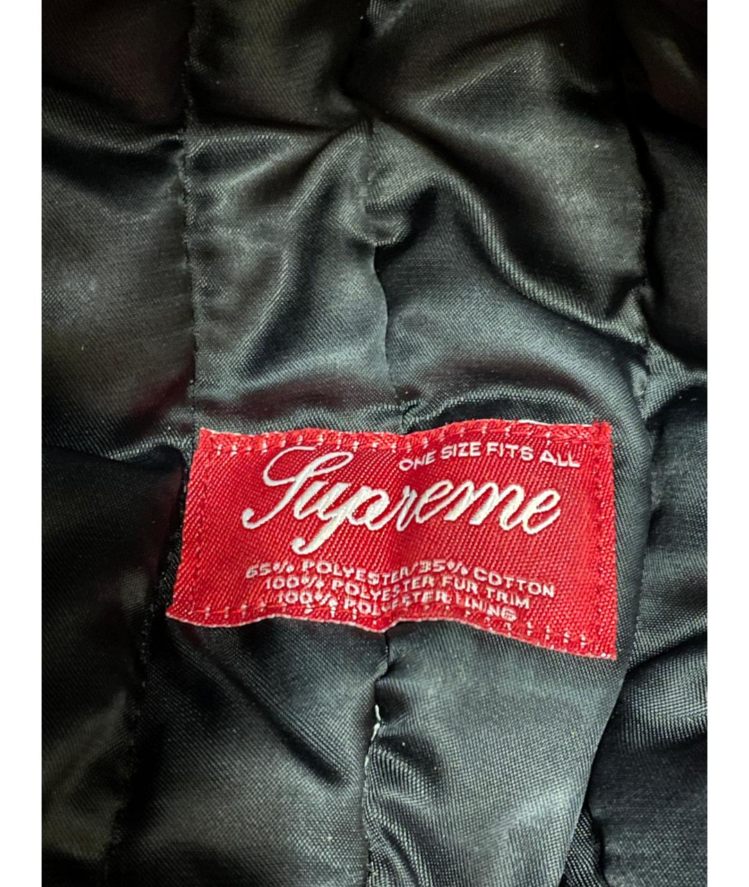 SUPREME Черная синтетическая шапка, фото 6