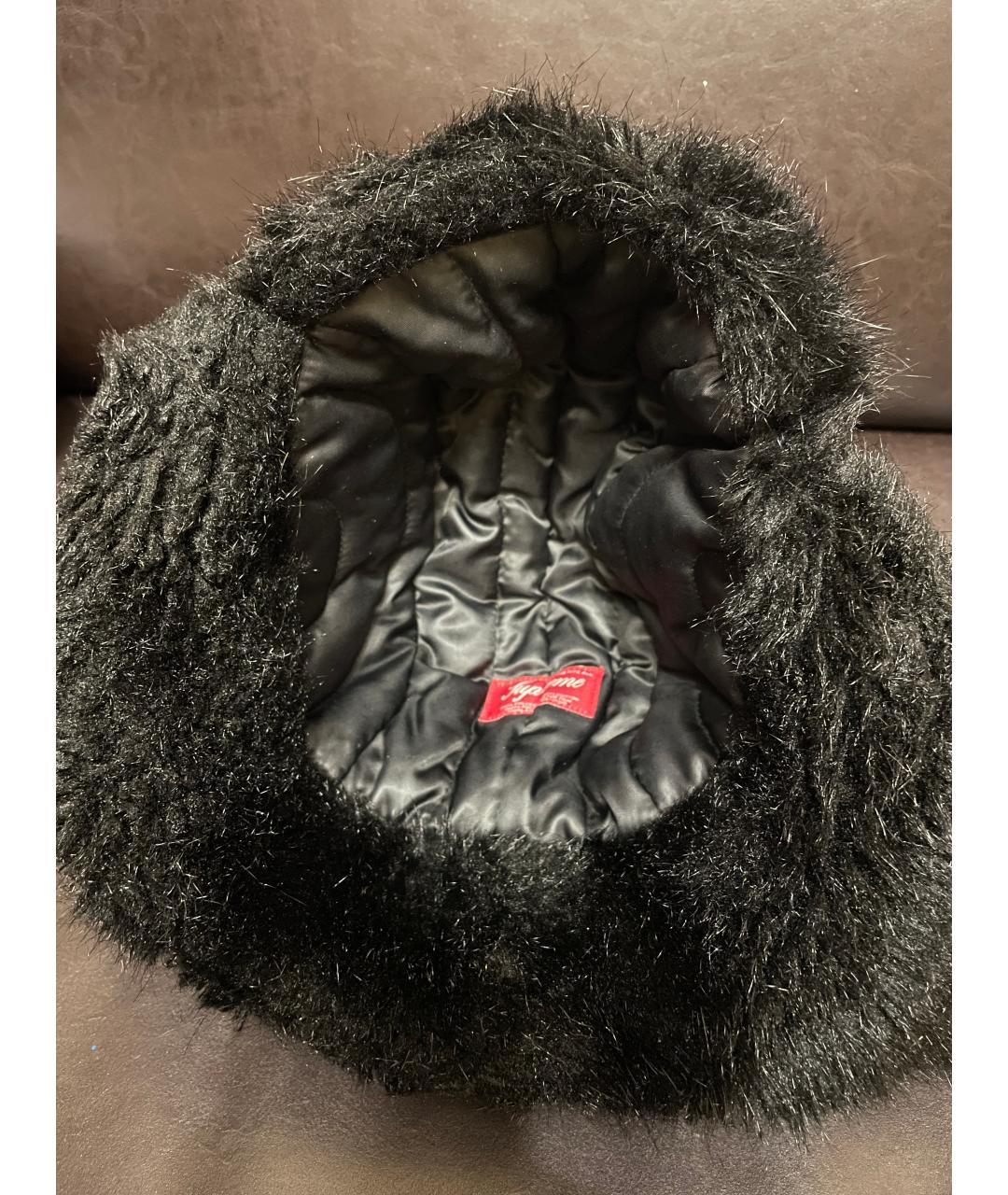 SUPREME Черная синтетическая шапка, фото 5