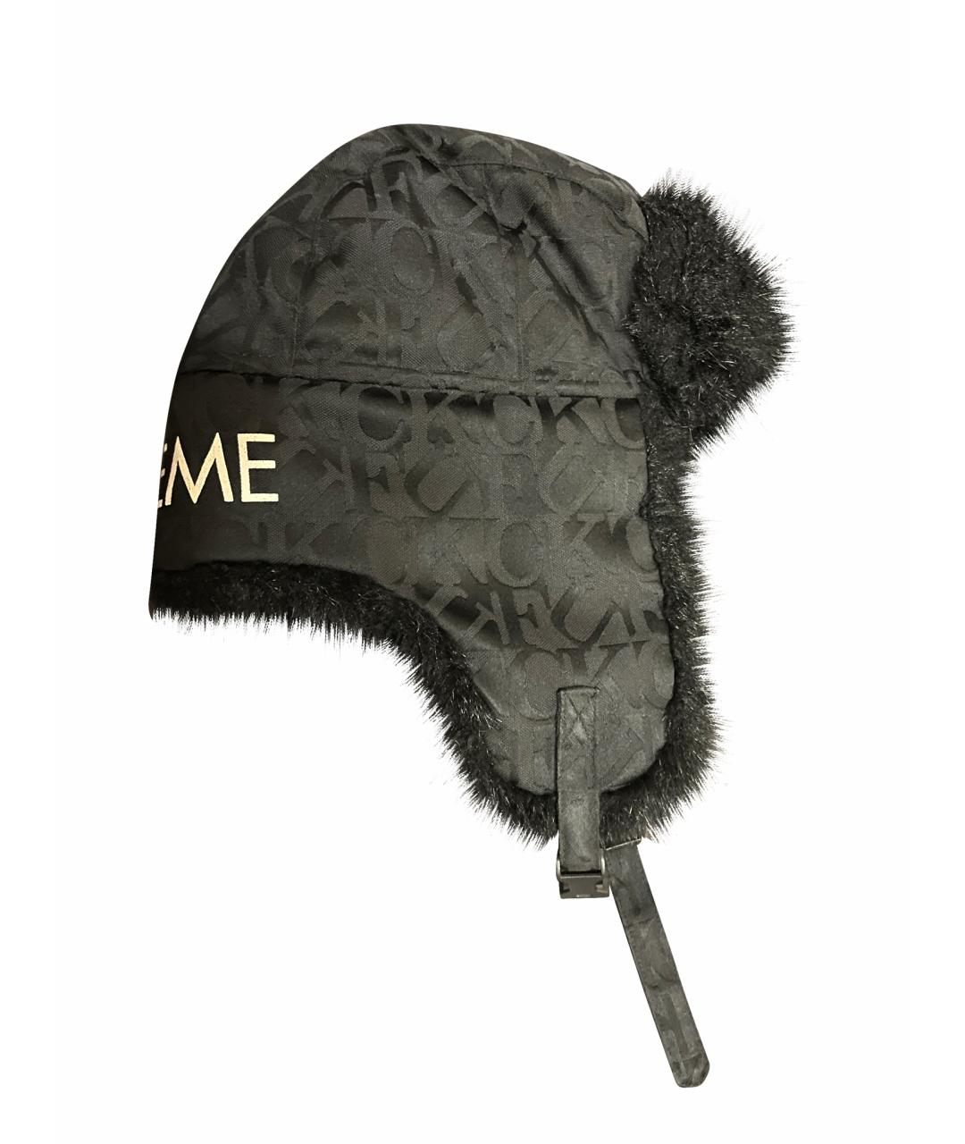 SUPREME Черная синтетическая шапка, фото 1