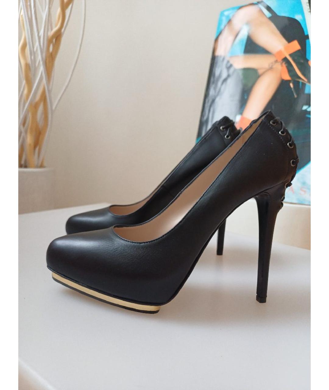 LE SILLA Черные кожаные туфли, фото 2