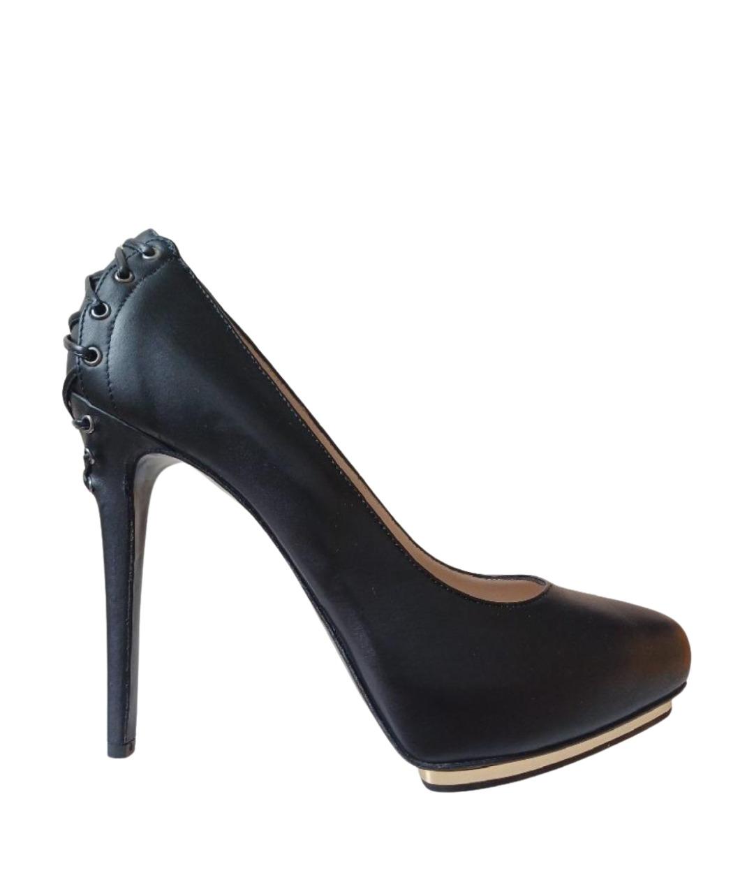 LE SILLA Черные кожаные туфли, фото 1