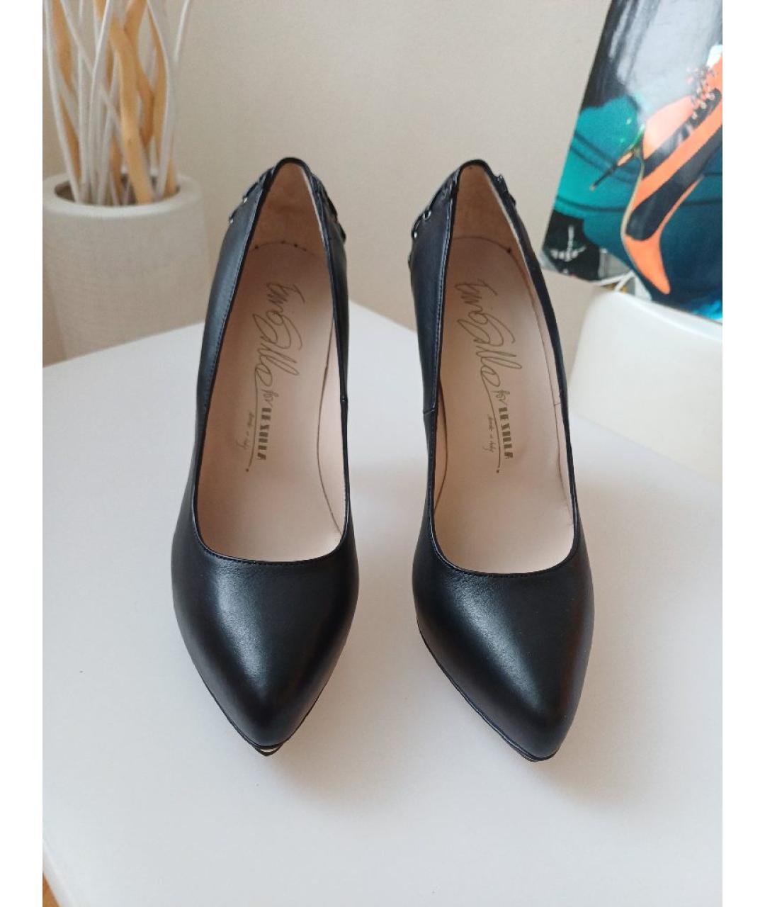 LE SILLA Черные кожаные туфли, фото 7