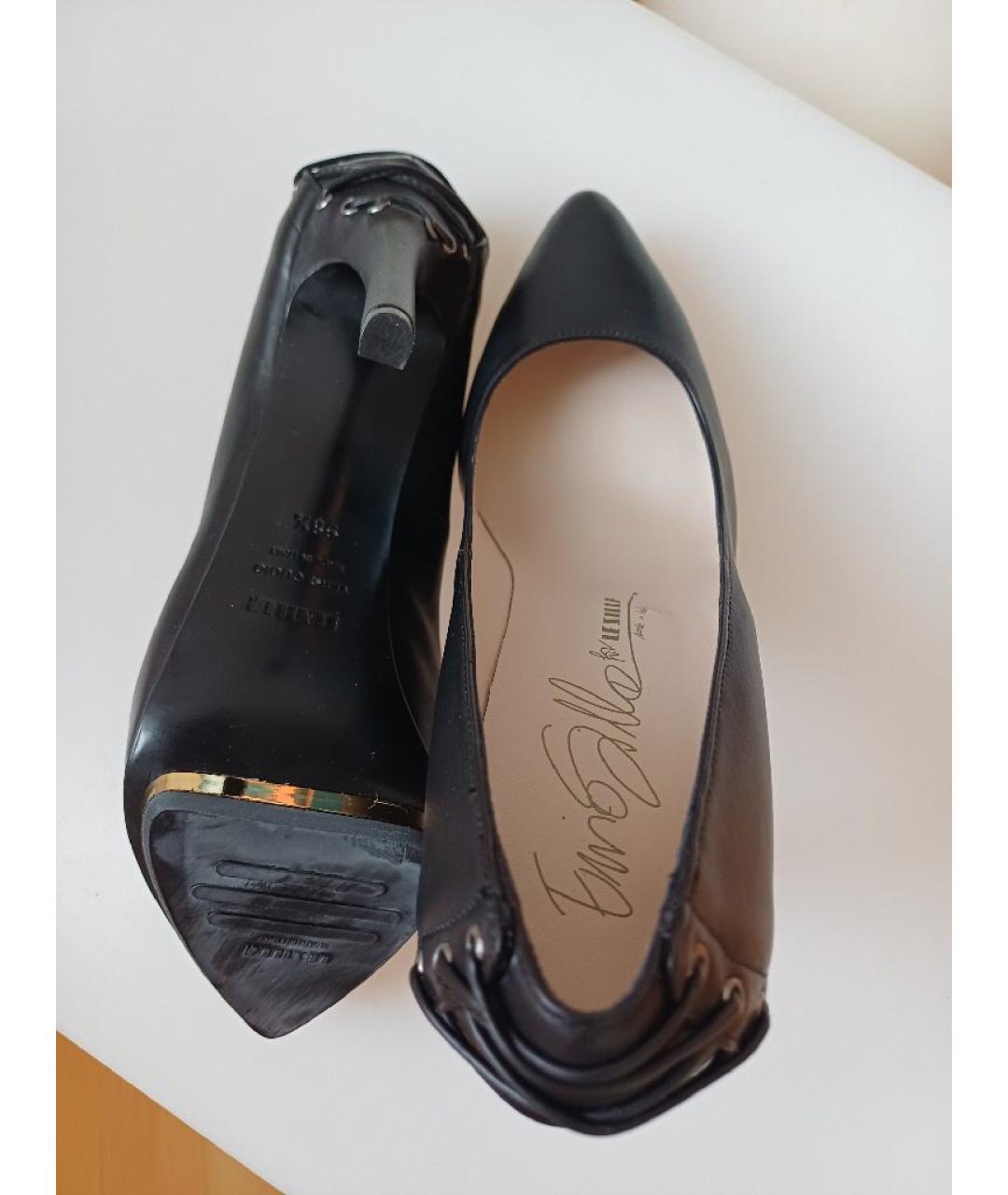 LE SILLA Черные кожаные туфли, фото 9