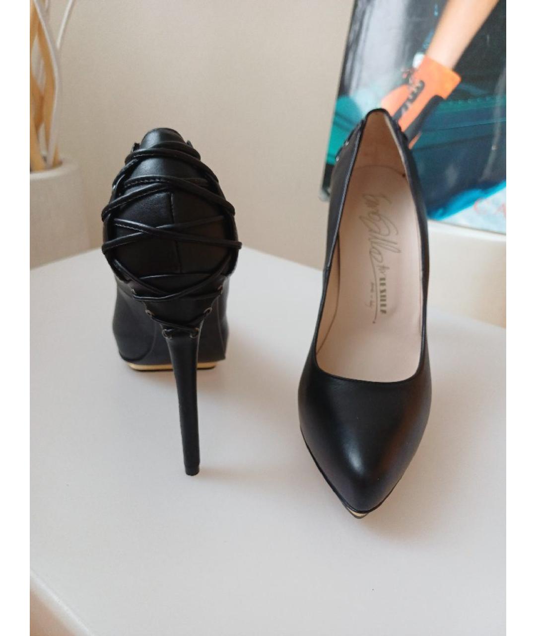 LE SILLA Черные кожаные туфли, фото 6