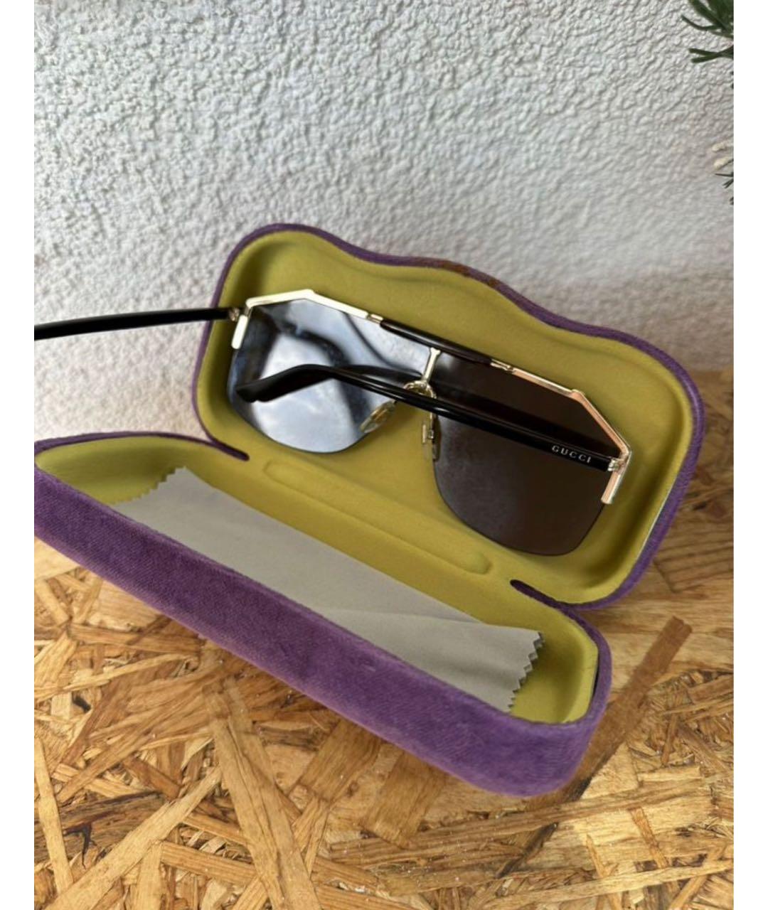 GUCCI Черные пластиковые солнцезащитные очки, фото 3