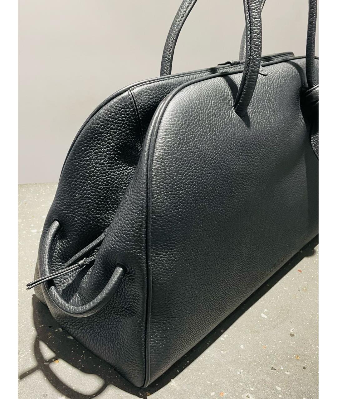 JACQUEMUS Черная кожаная сумка через плечо, фото 2