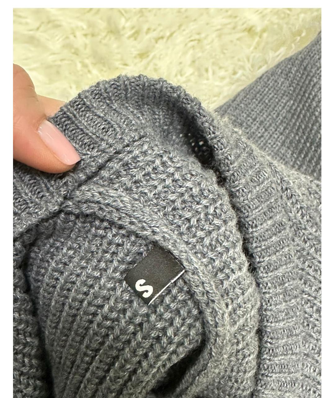 LOVE MOSCHINO Серый джемпер / свитер, фото 6