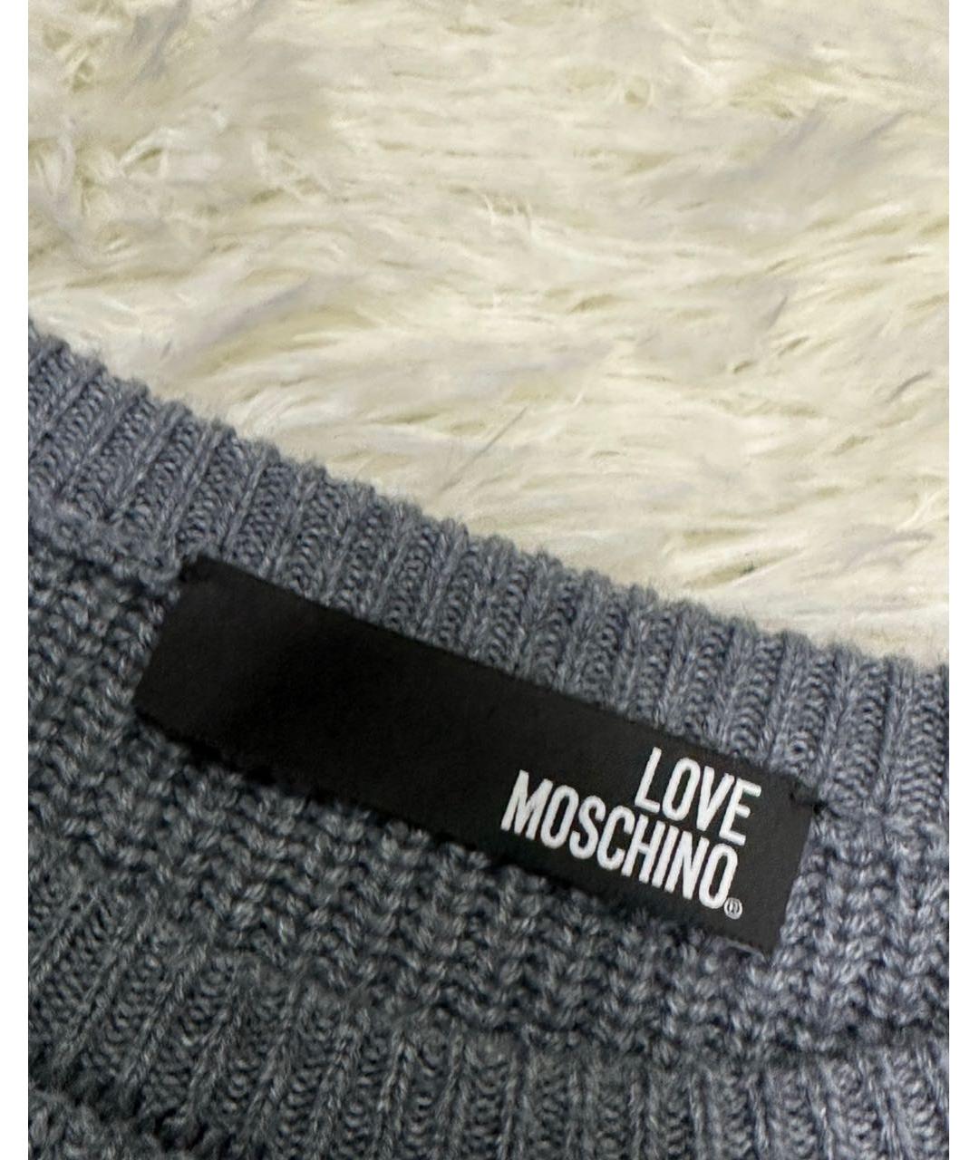 LOVE MOSCHINO Серый джемпер / свитер, фото 3