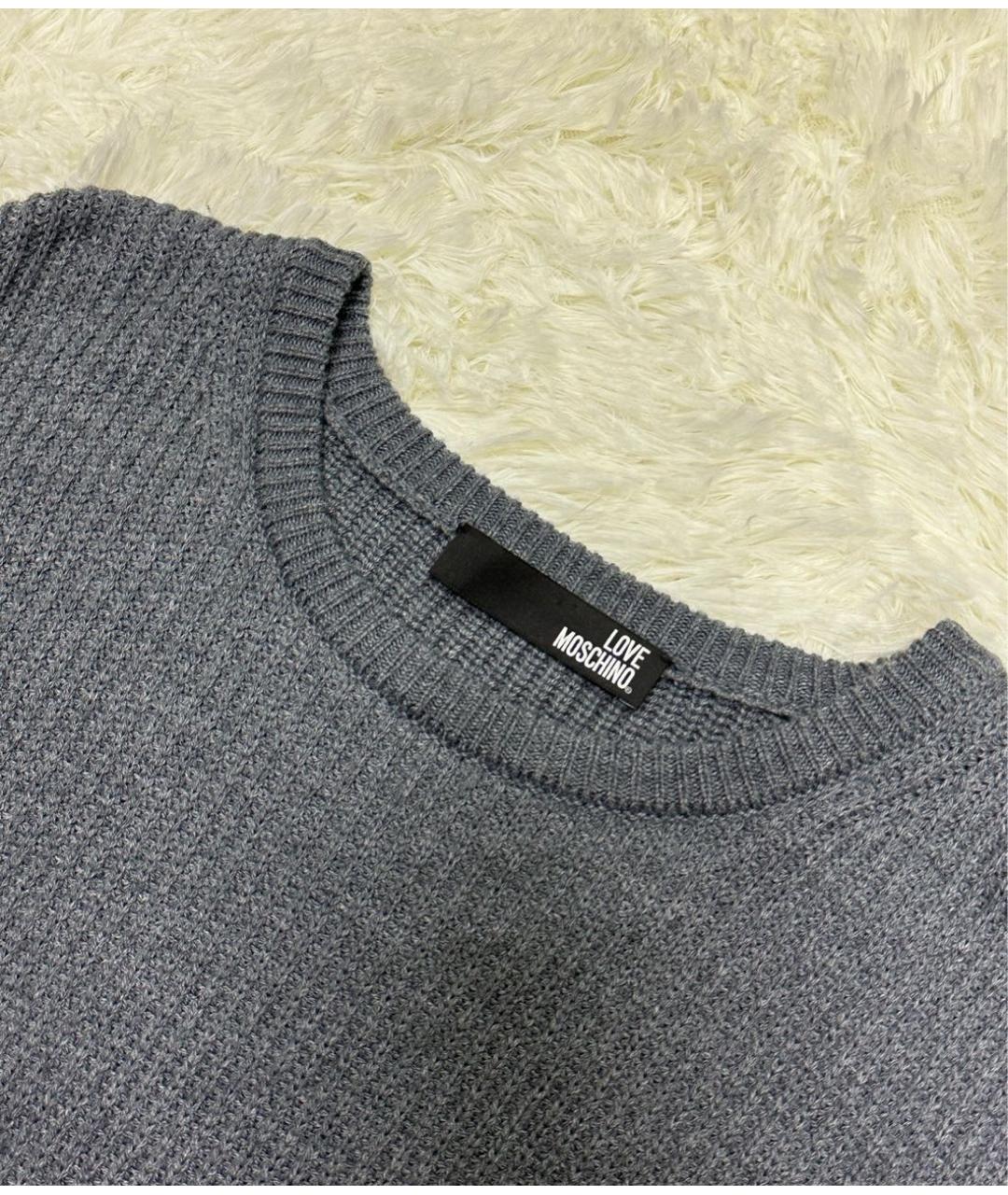 LOVE MOSCHINO Серый джемпер / свитер, фото 2