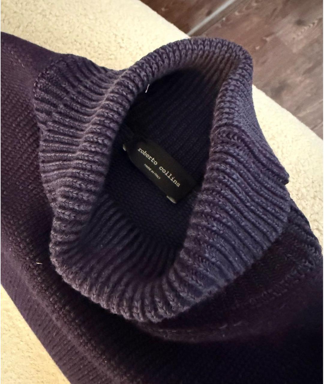ROBERTO COLLINA Фиолетовый шерстяной джемпер / свитер, фото 4