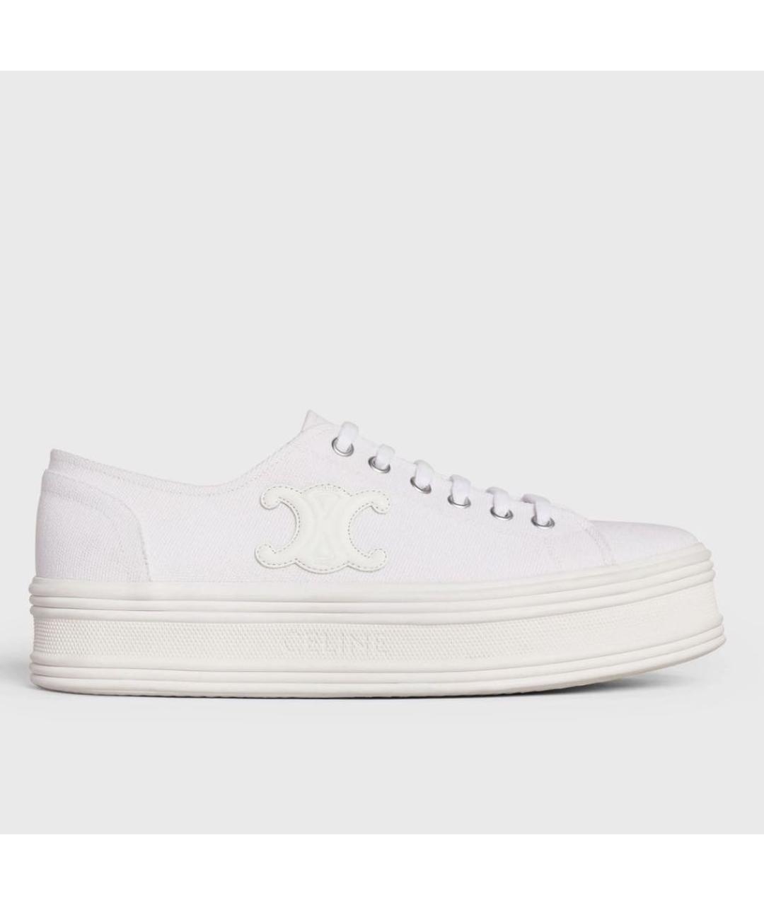 CELINE Белые текстильные кеды, фото 2